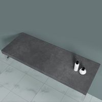 doporro® Soporte para lavabos 45x140cm consola para lavabos en antracita incluye soportes de consola