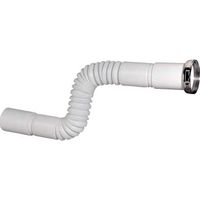 CANOTTO PP FLESSIBILE + GHIERA - BIANCO MM 32X1 CM 30/80- 10 pezzi