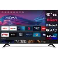 Hikers 40Z1 Fernseher Smart TV - 40 Zoll Bildschirm FHD 19201080 Auflösung Android Kompatibel Dolby Atmos Klangqualität - Schwarz