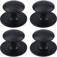 Adhesive cabinet knobs, self-adhesive kitchen cabinet knobs, drawer handles, 4 pieces (black)
