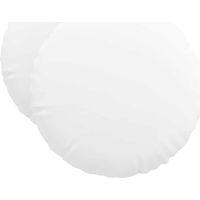 vidaXL Coussins de siège 2 pc Tissu Blanc Ø50 x 19 cm