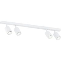 Plafonnier minimaliste 4 spots blanc 70cm Flash GU10