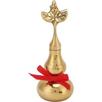 Gourd Statue Height 7cm Brass Material Exquisite Workmanship Bring Good Luck Handcrafted Office Decoration