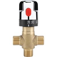 Robinet mitigeur thermostatique en laiton massif pour lavabo – réglage température fixe 35–45 °C, raccord G1/2, diamètre 15 mm