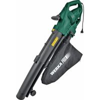 Werka Pro – Aspirateur souffleur électrique 3000W – Pour broyage efficace des feuilles – Sac de récupération 35L – Commande centralisée