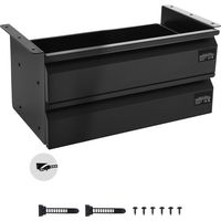 Mophorn 16" Cassetto sotto la scrivania - Scorrevole, Cassetto estraibile montato sotto la scrivania. Organizer per riporre oggetti a 2 strati nascosto sulla scrivania (18x9x8 pollici)