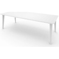 Tavolo bianco da giardino allungabile in resina