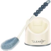 Brosse de toilette, brosse de toilette en silicone antibactérien, ensemble de brosses de toilette, brosse de toilette à long manche avec support hygiénique, rangement et organisation de salle de bain
