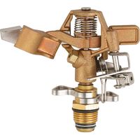 – Arroseur asperseur en laiton 1/2 pouce – Modèle réglable 30 à 360 degrés – Raccords filetés standard pour irrigation précise