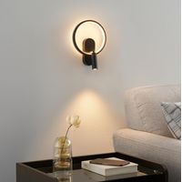 Kosilum – Applique murale LED noire double lumière – Liseuse ajustable – Éclairage indirect blanc chaud 3000K – Design contemporain