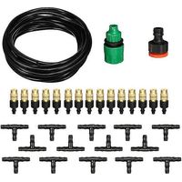 Patio Cooling Misting System Water Atomizing Hose Nozzles Set