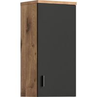 Grado Badschrank wandhängend 1 Tür Eiche dekor,matt grau.