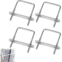 Fixation de coffre de toit en U, - Lot de 4 supports en U pour coffre de toit avec filetage, boulons m6, vis de serrage en U et profil en U en acier inoxydable carré, pièces de rechange pour