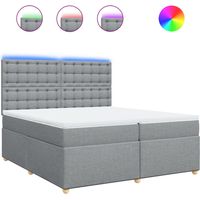 Maison Exclusive - Boxspringbett mit Matratze Hellgrau 200x200 cm