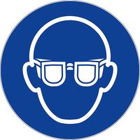 LOT DE 5 DISQUES Ø30 PORT DES LUNETTES DE SECURITE OBLIGATOIRE ISO 7001