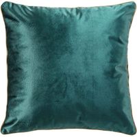 Coussin Déco Velours "Noria" 45x45cm Bleu Pétrole