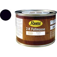 Resto 2K Füllmasse 500g schwarz, 2K Spachtel, Holzkitt, Holzspachtel auf Polyesterbasis, schnell trocknend, beizbar, überstreichbar