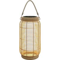 Lámpara solar de exterior – Iluminación LED – Encendido/apagado automático – Ø18 x 37 cm – Arena