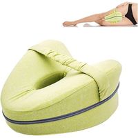 Oreiller Orthopédique de Genou Soulagement de Sciatique, Coussin pour Genoux Soulage la Sciatique en Mousse à Mémoire de Forme Le Mal de Dos Les Douleurs Aux Hanches (Jaune)
