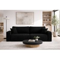 Canapé PIANIOO convertible avec coffre de rangement – Noir élégant, idéal pour le salon, confort maximal, qualité VINOTTI
