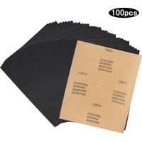 GARRYFIZH Papier de verre CW 1200-2c 100 pièces, papier de verre en carbure de silicium imperméable, tampons de polissage et de meulage