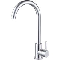 Fregadero de cocina de acero inoxydable, fregadero giratorio de 360 °, mezclador de fregadero mate