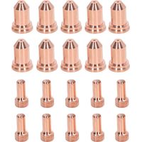 Jeffergarden Ensemble de 20 électrodes de buse de torche de découpe plasma, en laiton, robuste, résistant aux hautes températures, adapté au PTM 80