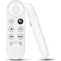 G9N9N Télécommande Vocale Bluetooth - Remplacement pour Google Chromecast TV 4K Snow/Google TV, Compatible avec Chromecast 4K HDR Streamer, Boutons Netflix & Youtube Intégrés