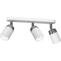 Rampe 3 spots orientables blanc/chrome GU10 Reno Luminex