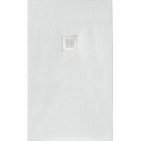 Piatto doccia rettangolare 150x90 cm effetto pietra marmoresina STONE bianco FRANCIA