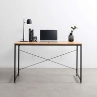 Escritorio Mesa Ordenador industrial 180x60 madera acero para estudio y oficina Wootop XL