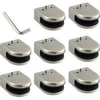 Pinces à verre en acier inoxydable, lot de 8, pour garde-corps, fixation sûre et esthétique