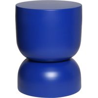 Side table, end table, metal bedside table Ø32 x H42cm, Madi, Blue, 32x32x42 cm