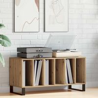 Vidaxl – Cabinet de rangement multimédia en bois d'ingénierie – Dimensions 100 x 38 x 48 cm – Design moderne avec étagères – Pieds coniques élégants