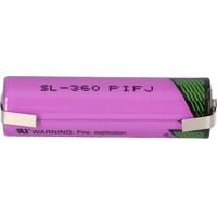 Tadiran Lithium 3,6V Batterie SL 360/T AA - Zelle, mit Lötfahnen U-Form