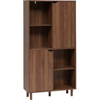 Libreria a 2 ante in legno scuro slidy - 5five