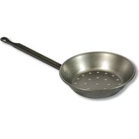 Poêle à châtaignes en acier inoxydable 24 cm – Trous pour rôtissage optimal – Pour châtaignes et autres fruits secs – Flores Cortes