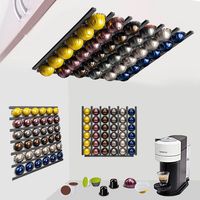 Attraction magnétique Porte-capsules compatible avec Dolce Gusto - Support et organisateur pour capsules Dolce Gusto - Distributeur de capsules Nespresso, Type à adhérence magnétique(Lot de 6, 30 1.2