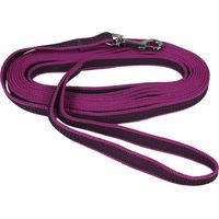 EQuest Gummierte Schleppleine für Hunde - mit Handschlaufe, 5 m - pink