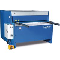 Cisaille guillotine motorisée 1250 mm – Épaisseur jusqu'à 4 mm – Moteur 4 kW – Butée manuelle – Découpe acier, aluminium, inox – Metallkraft