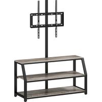 Meuble TV avec support pour téléviseurs jusqu'à 72 pouces, 110x43x150cm, gris