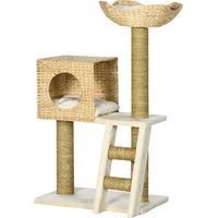Árbol rascador para gatos Tour 100,5 cm con cama superior y cueva de totora