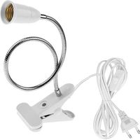 E27-Klemmfassung mit Schalter, 360°-Schwanenhals-LED-Tischlampenfuß, Klemmfassung mit 2,2 m Kabel, für Pflanzen, Aquarien, Tische, Schminktische und Leselampen