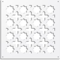 CROSS - Pannello in PVC traforato - Parasole - Colore: bianco - Misura: 98x98 cm