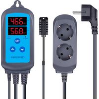 Regulateur de Temperature,,Prise thermostat Numérique Avec Sonde,Contrôleur Humidité Par App,Reptile Terrarium INKBIRD IHC-200