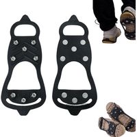 Crampons antidérapants pour bottes de neige et bottes de montagne - Pointes de chaussures - Crampons - Pour femmes et hommes - Noir - Pointures 41 à 46