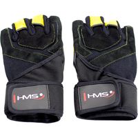 Guantes de fitness para hombre RST01 talla M HMS (negro - amarillo)