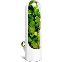 Garde-Herbes fraîches, Tasse à Conserver au Frais à la Vanille Bouteille de Conservation des légumes Tasse de Rangement de Cuisine, Garde-Asperges pour réfrigérateur, Garde Les légumes Verts-Ensoleill