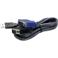 Trendnet 2.8m USB/VGA KVM Tastatur/Video/Maus (KVM)-Kabel Schwarz 2,8 m