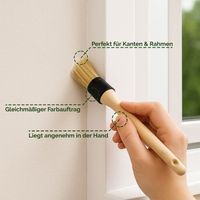 Pinsel Set 10-teilig – Malerpinsel Set Flachpinsel Set Pinsel Maler mit Flachpinsel Ringpinsel Eckenpinsel Künstlerpinsel FSC-Holzgriff Kunstborsten Innenbereich – Veluxis